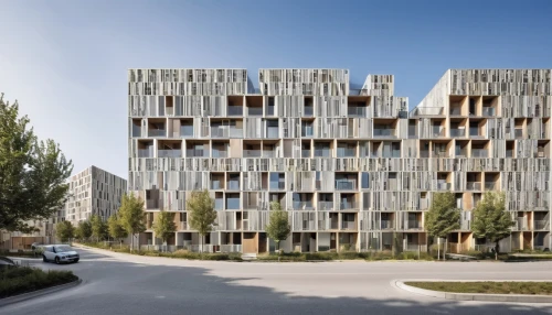 building honeycomb,wooden facade,new housing development,apartment block,lattice windows,facade panels,cubic house,apartment building,kirrarchitecture,apartment blocks,eco-construction,block of flats,metal cladding,apartments,residential,honeycomb structure,apartment buildings,apartment-blocks,apartment complex,timber house,Photography,General,Realistic