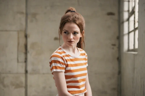 horizontal stripes,pippi longstocking,girl in t-shirt,striped background,mime,stripes,pin stripe,redhead doll,striped,raggedy ann,kewpie doll,stripe,central stripe,mime artist,liberty cotton,lindsey stirling,pumuckl,long-sleeved t-shirt,women fashion,female model,Photography,Natural