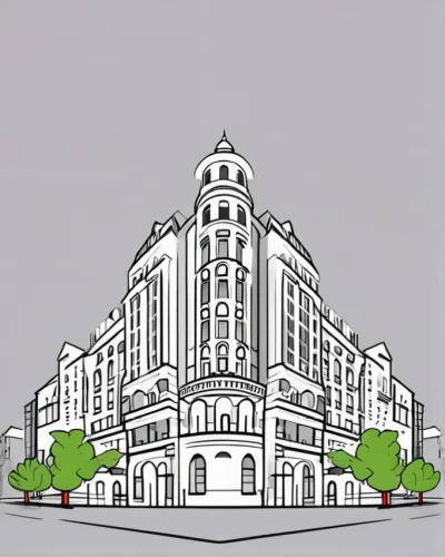 taj mahal hotel,multistoreyed,ulaanbaatar centre,masjid jamek mosque,croydon facelift,art nouveau design,grand hotel,philharmonic hall,hyderabad,aurora building,appartment building,new building,department store,multi-storey,multi-story structure,kirrarchitecture,balmoral hotel,office block,danube centre,residential building,Design Sketch,Design Sketch,Outline