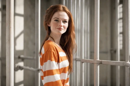 clary,orange robes,prisoner,queen cage,orange,prison,liberty cotton,maci,queen anne,british actress,sigourney weave,clove,redheaded,commercial,orange color,television character,bright orange,main character,dizi,mary jane,Photography,Natural