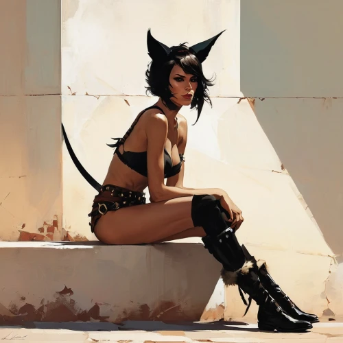 croft,catwoman,black cat,stray cat,alley cat,feline look,feline,huntress,feral,feral cat,desert fox,domestic short-haired cat,cat ears,halloween black cat,wild cat,cat eyes,kat,cat warrior,street cat,kitty