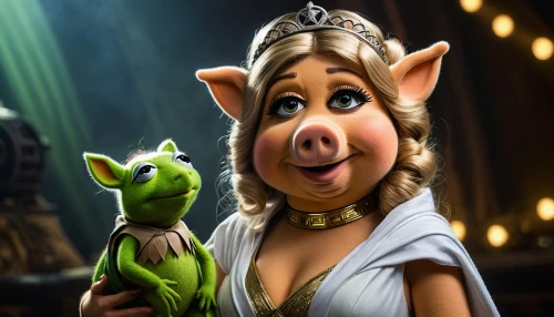 princess anna,tiana,princess sofia,fairy tale character,princess leia,disney character,ogre,tangled,woman frog,fairytale characters,crown render,cinderella,fairy tale icons,cgi,miss circassian,elf,kermit,hollywood actress,animated cartoon,digital compositing,Photography,General,Fantasy