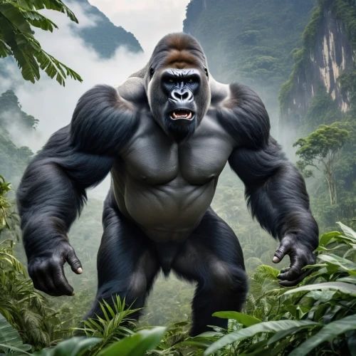 gorilla,kong,silverback,king kong,ape,great apes,gorilla soldier,tarzan,uganda,primate,orang utan,congo,orangutan,bongo,aaa,cleanup,green congo,bonobo,png image,wall,Photography,General,Realistic