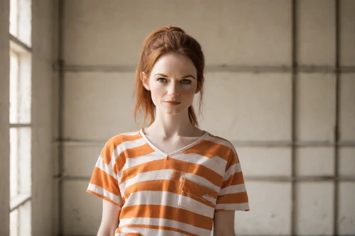 realdoll,girl in t-shirt,redhead doll,wooden mannequin,horizontal stripes,female doll,isolated t-shirt,wooden doll,female model,dress doll,liberty cotton,girl in a long,designer dolls,orange,clementine,orange color,long-sleeved t-shirt,fashion doll,articulated manikin,fashion dolls,Photography,Natural