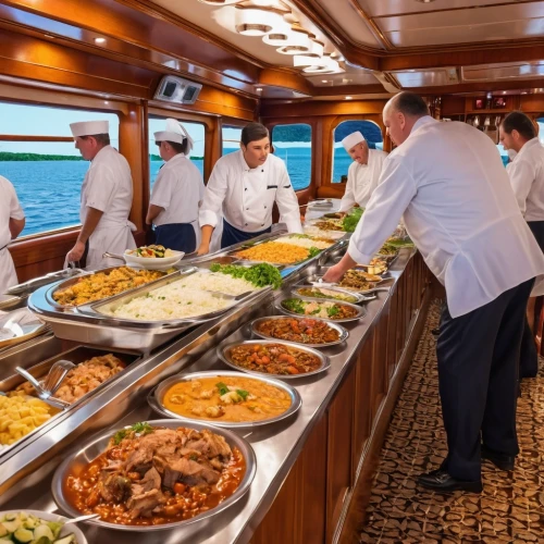 breakfast on board of the iron,portuguese galley,galley,catering service bern,two-handled sauceboat,catering,mediterranean cuisine,sicilian cuisine,breakfast buffet,buffet,caterer,floating restaurant,on a yacht,restaurants online,sea fantasy,fine dining restaurant,chef,sauceboat,turkish cuisine,food presentation,Photography,General,Realistic