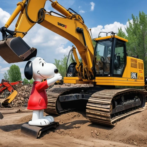 digging equipment,heavy equipment,snoopy,heavy machinery,backhoe,two-way excavator,bulldozer,construction equipment,excavation work,construction toys,construction machine,excavator,digger,heavy construction,demolition work,excavators,construction vehicle,digging,outdoor power equipment,dirt mover,Photography,General,Realistic