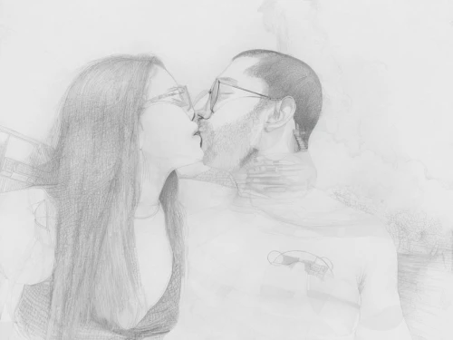 love in the mist,boy kisses girl,love in air,pencil and paper,girl kiss,kissing,pencil drawing,two people,couple in love,kiss,graphite,romantic portrait,making out,pencil drawings,smooch,first kiss,cheek kissing,love couple,man and woman,markler,Design Sketch,Design Sketch,Character Sketch