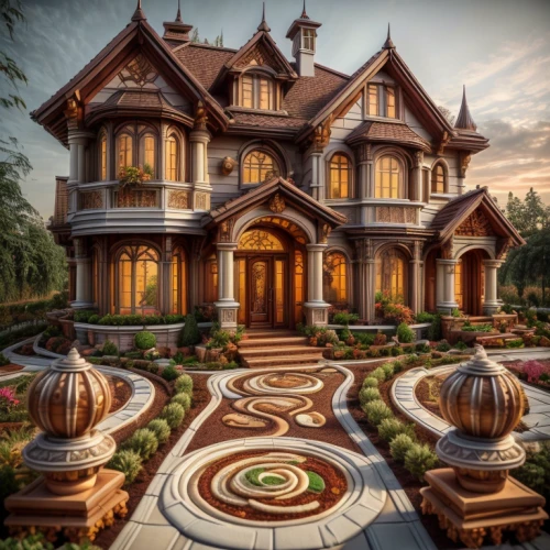 fairy tale castle,victorian house,victorian,victorian style,fairytale castle,magic castle,beautiful home,mansion,witch's house,gold castle,house in the forest,wooden house,fairy tale,the gingerbread house,3d fantasy,two story house,witch house,gingerbread house,luxury home,disneyland park