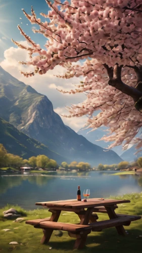 japanese sakura background,sakura background,sakura trees,the cherry blossoms,sakura tree,japanese cherry trees,cherry trees,takato cherry blossoms,springtime background,cherry blossom tree,spring background,landscape background,picnic table,cherry blossoms,sakura cherry tree,cherry tree,japanese cherry blossoms,japan landscape,cherry blossom japanese,japanese alps,Photography,General,Cinematic