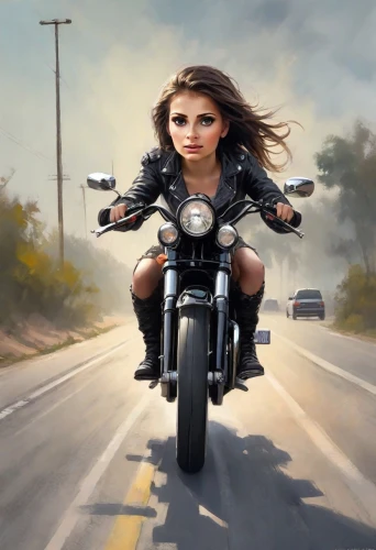 motorcyclist,biker,motorbike,motorcycling,motorcycles,motorcycle,motorcycle drag racing,motorcycle racer,motor-bike,woman bicycle,black motorcycle,harley-davidson,ride,bullet ride,harley davidson,motorcycle tour,motorcycle racing,girl with a wheel,heavy motorcycle,moped,Digital Art,Impressionism