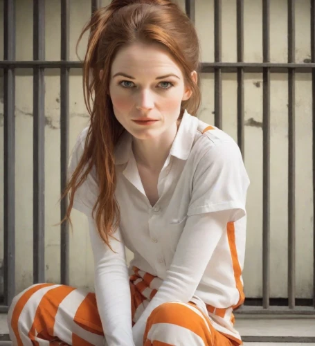 pajamas,orange,clementine,pjs,prisoner,realdoll,onesie,daphne,daisy 2,redhead doll,bb-8,orange color,mary jane,mime,daisy 1,orange robes,young woman,redheads,tied up,girl sitting,Photography,Realistic