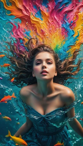colorful water,underwater background,under the water,mermaid background,siren,submerged,underwater,in water,water nymph,under water,aquatic,girl with a dolphin,mermaid vectors,fire and water,immersed,mermaid,ocean,tidal wave,splash photography,splash of color,Photography,General,Fantasy