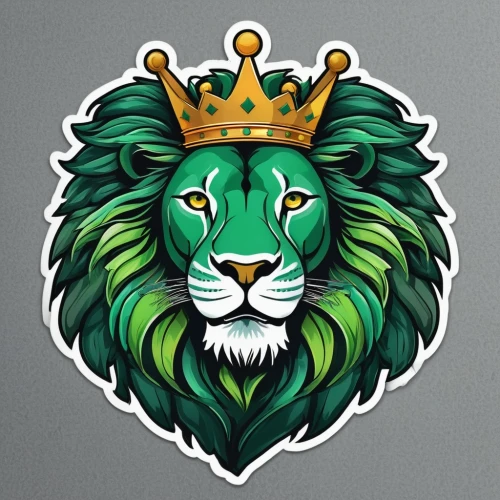king crown,skeezy lion,lion,crest,lion white,forest king lion,lion number,lion head,masai lion,crown render,lion capital,king of the jungle,type royal tiger,lions,lion's coach,two lion,royal crown,leo,crown icons,crown seal,Unique,Design,Sticker