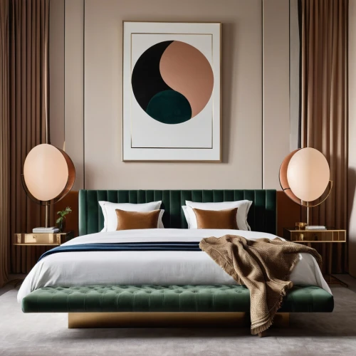 mid century modern,modern decor,color circle articles,airbnb icon,circle shape frame,contemporary decor,art deco,danish furniture,geometric style,four-poster,wall decor,woman on bed,bedroom,circle design,circular pattern,guestroom,guest room,sage green,concentric,soft furniture,Photography,General,Realistic
