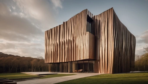 corten steel,timber house,wooden facade,metal cladding,archidaily,modern architecture,dunes house,wooden church,forest chapel,wooden construction,wood structure,wooden house,cubic house,cube house,christ chapel,wood doghouse,forest of dean,wooden sauna,kirrarchitecture,futuristic architecture,Photography,General,Cinematic