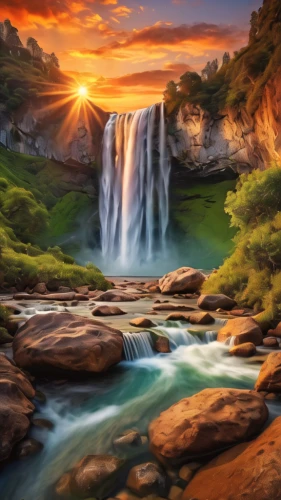 landscape background,wasserfall,brown waterfall,waterfalls,water fall,fantasy landscape,waterfall,water falls,falls of the cliff,beautiful landscape,landscapes beautiful,nature landscape,falls,flowing water,full hd wallpaper,world digital painting,river landscape,natural landscape,natural scenery,fantasy picture,Photography,General,Natural