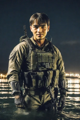 kojima,marine,dry suit,gunkanjima,choi kwang-do,water police,ballistic vest,swat,special forces,military person,rigid-hulled inflatable boat,marine biology,the man in the water,songpyeon,lifejacket,marine animal,busan night scene,busan sea,military,sewol ferry disaster,Photography,Realistic
