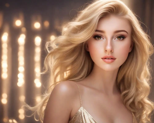 blonde woman,golden haired,blonde girl,realdoll,romantic portrait,blond girl,long blonde hair,cool blonde,romantic look,portrait background,the blonde in the river,mary-gold,golden crown,golden color,lycia,aphrodite,artificial hair integrations,female beauty,fantasy portrait,retouch,Photography,Commercial
