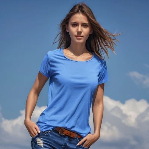 girl in t-shirt,female model,women clothes,tshirt,menswear for women,long-sleeved t-shirt,active shirt,women fashion,woman holding gun,women's clothing,isolated t-shirt,ladies clothes,jeans background,cotton top,t-shirt,polo shirt,t shirt,woman walking,camisoles,in a shirt,Photography,General,Realistic