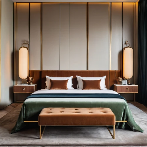 four-poster,boutique hotel,bedroom,danish furniture,guest room,modern decor,guestroom,bed frame,contemporary decor,modern room,room divider,table lamps,hotel w barcelona,canopy bed,sleeping room,casa fuster hotel,wade rooms,soft furniture,gold wall,bed,Photography,General,Realistic