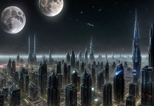 futuristic landscape,city skyline,city cities,lunar landscape,black city,metropolis,fantasy city,city scape,city at night,urbanization,cityscape,sky city,city view,futuristic architecture,sci fi,sci-fi,sci - fi,terraforming,destroyed city,sky space concept