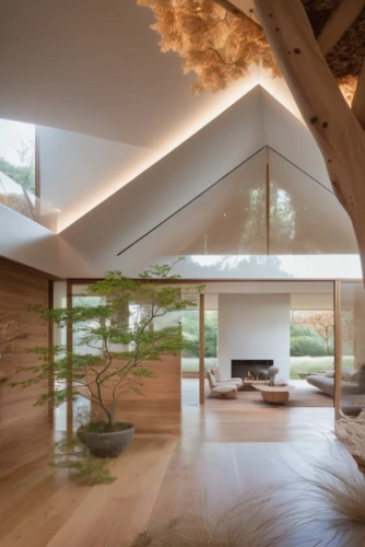 dunes house,concrete ceiling,attic,wooden beams,timber house,loft,glass roof,frame house,wood floor,interior modern design,cubic house,wooden floor,roof landscape,wooden roof,modern room,folding roof,great room,beautiful home,fire place,home interior