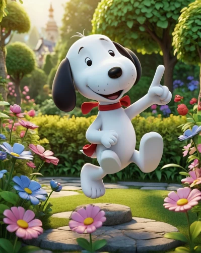 snoopy,cartoon flowers,jack russel,dalmatian,cute cartoon character,cheerful dog,flower background,cute puppy,pup,dog running,peanuts,the dog a hug,floral greeting,flower animal,cute cartoon image,animal film,spring background,bichon frisé,running dog,paw,Unique,3D,3D Character
