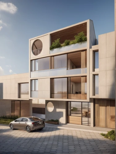modern house,3d rendering,modern architecture,appartment building,new housing development,render,apartment building,residential house,modern building,dunes house,apartments,apartment block,cubic house,eco-construction,an apartment,housebuilding,wooden facade,arq,residential,apartment complex,Photography,General,Realistic