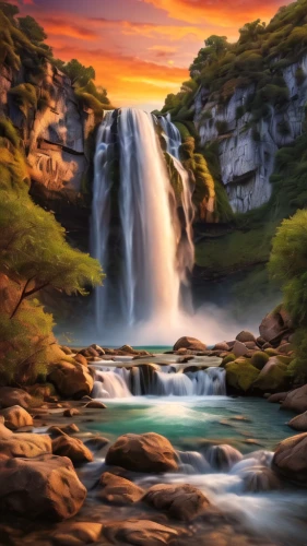 wasserfall,brown waterfall,waterfalls,waterfall,water falls,water fall,landscape background,fantasy landscape,falls,flowing water,falls of the cliff,a small waterfall,cartoon video game background,world digital painting,ilse falls,ash falls,cascading,bond falls,beautiful landscape,natural scenery,Photography,General,Natural