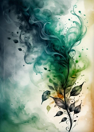 watercolor leaves,watercolor tree,watercolor paint strokes,abstract smoke,watercolor floral background,green smoke,spring leaf background,abstract backgrounds,smoke background,smoke art,watercolor leaf,abstract background,green tree,watercolor background,leaf background,colorful tree of life,crayon background,arabic background,sapling,abstract air backdrop,Conceptual Art,Daily,Daily 32