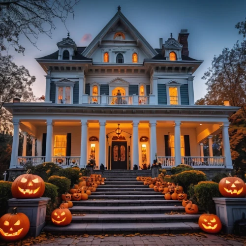 halloween scene,halloween and horror,jack-o-lanterns,the haunted house,halloween decoration,jack-o'-lanterns,halloween decor,haunted house,halloween pumpkin gifts,jack o'lantern,halloween decorating,decorative pumpkins,jack o lantern,victorian house,halloween decorations,halloween travel trailer,halloween pumpkins,halloween ghosts,halloween poster,victorian,Photography,General,Realistic