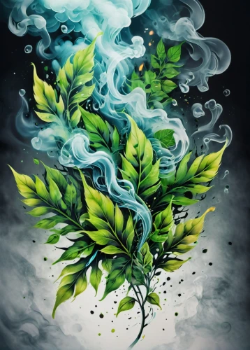 smoke art,green smoke,green dragon,mother earth,abstract smoke,dryad,poisonous plant,watercolor leaves,mother nature,flora,dragon of earth,forest dragon,mugwort,blue green tobacco,smoke background,aquatic herb,green tree,water plants,water-the sword lily,background ivy,Conceptual Art,Sci-Fi,Sci-Fi 12