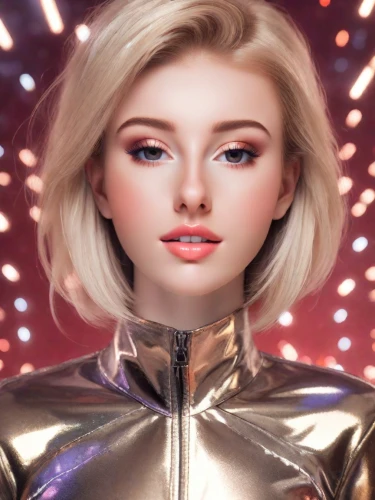 realdoll,disco,barbie,doll's facial features,cosmetic brush,barbie doll,mannequin,3d rendered,artist's mannequin,cosmetic,3d render,silver,nova,ken,female doll,metallic,manikin,3d model,portrait background,aura,Photography,Commercial