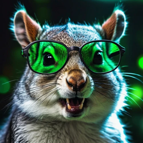 racked out squirrel,red green glasses,anthropomorphized animals,north american raccoon,sciurus carolinensis,cangaroo,cyber glasses,squirell,abert's squirrel,sciurus,tree chipmunk,squirrel,marsupial,funny animals,reading glasses,indian palm squirrel,patrol,relaxed squirrel,atlas squirrel,chipping squirrel,Photography,General,Realistic