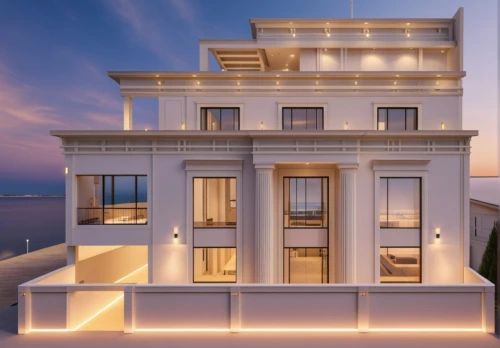 house with caryatids,3d rendering,build by mirza golam pir,luxury real estate,luxury property,doric columns,neoclassic,art deco,neoclassical,penthouse apartment,luxury home,two story house,sky apartment,3d render,classical architecture,mykonos,mansion,render,modern house,deco,Photography,General,Realistic
