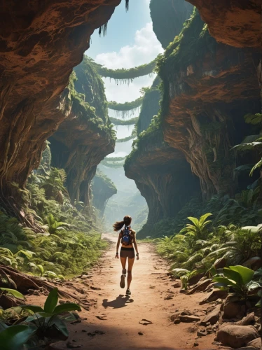 lara,wander,cave tour,zion,exploration,ravine,monkey island,cave,explore,pathway,road of the impossible,cave man,indiana jones,explorer,hiking path,canyon,pit cave,adventure game,sea caves,cave girl,Conceptual Art,Daily,Daily 03