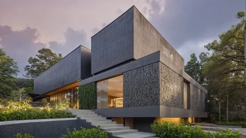 modern house,modern architecture,cubic house,cube house,dunes house,exposed concrete,metal cladding,timber house,house shape,house in the forest,residential house,concrete construction,mid century house,frame house,corten steel,smart house,inverted cottage,contemporary,danish house,landscape design sydney,Photography,General,Realistic
