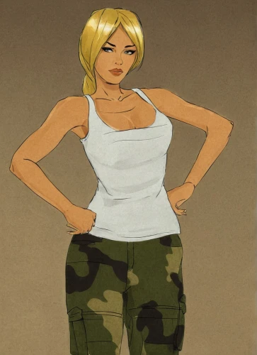 cargo pants,khaki,camo,khaki pants,military camouflage,kosmea,military person,gi,game illustration,animated cartoon,military,sweatpant,vector girl,ballistic vest,military uniform,fashion vector,women's clothing,lara,strong military,active pants,Illustration,Paper based,Paper Based 05