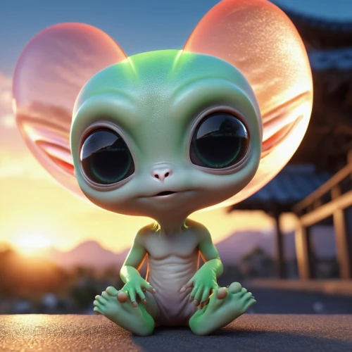 stitch,cute cartoon character,mantis,jiminy cricket,cuthulu,dusk background,ori-pei,praying mantis,lotus with hands,glowworm,disney character,3d model,avatar,jerboa,3d render,northern praying mantis (martial art),cute cartoon image,antasy,wasabi,3d rendered,Photography,General,Realistic