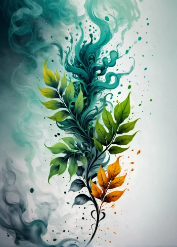 watercolor leaves,watercolor tree,spring leaf background,flourishing tree,leaf background,dryad,colorful tree of life,watercolor leaf,tree of life,mother earth,green tree,watercolor paint strokes,sapling,flora abstract scrolls,tropical floral background,fractals art,five elements,background image,tree leaf,to flourish,Conceptual Art,Sci-Fi,Sci-Fi 12