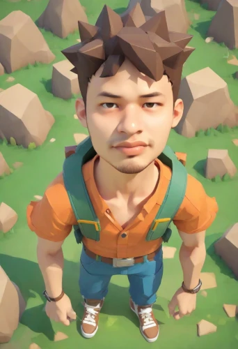 3d model,3d rendered,low poly,gnome,3d render,scandia gnome,low-poly,moc chau hill,3d modeling,3d man,2d,b3d,3d figure,the face of god,game character,anime 3d,character animation,pekapoo,miner,primitive person,Digital Art,Low-Poly