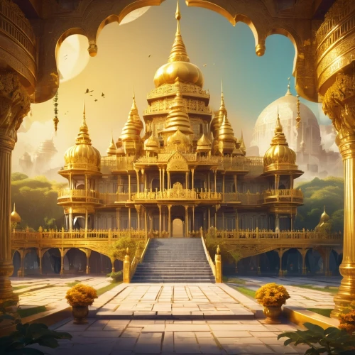 golden temple,gold castle,hall of supreme harmony,the golden pavilion,white temple,temples,golden pavilion,thai temple,hindu temple,somtum,forbidden palace,bagan,temple fade,asian architecture,buddhist temple complex thailand,stone palace,grand master's palace,cambodia,golden crown,temple,Conceptual Art,Fantasy,Fantasy 02