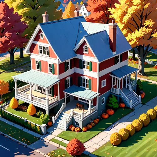 victorian house,new england style house,houses clipart,fall landscape,little house,autumn idyll,country cottage,home landscape,small house,beautiful home,autumn theme,cottage,apartment house,summer cottage,house painting,country house,autumn decor,autumn camper,autumn decoration,fall foliage,Anime,Anime,General