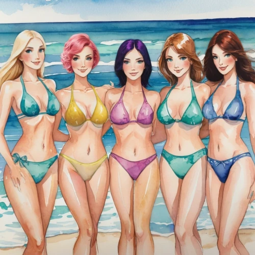 beach background,beach goers,sewing pattern girls,watercolor pin up,the beach pearl,pin-up girls,island group,fashion dolls,mermaid vectors,figure group,retro pin up girls,butterfly dolls,plus-size,pin up girls,mermaids,beach scenery,swimwear,green mermaid scale,lover's beach,mermaid background