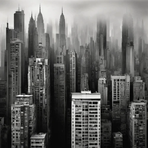 metropolis,black city,urbanization,metropolises,city cities,destroyed city,cityscape,dystopian,high-rises,cities,city scape,tall buildings,skyscrapers,city blocks,high rises,city skyline,manhattan skyline,urban towers,gray-scale,fantasy city,Photography,Artistic Photography,Artistic Photography 06