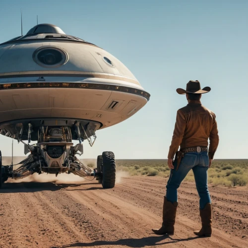 teardrop camper,saucer,route66,route 66,moon vehicle,extraterrestrial life,western film,flying saucer,mission to mars,mars rover,boat trailer,ufos,mexican hat,western riding,horse trailer,area 51,ufo,ufo intercept,caravanning,wild west,Photography,General,Realistic