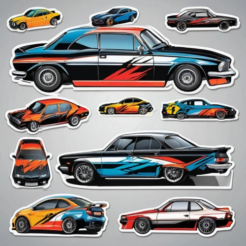 muscle car cartoon,amc pacer,super cars,ford maverick,automotive decal,supercars,cartoon car,vector graphics,automotive design,classic cars,american classic cars,oldsmobile intrigue,ford capri,crew cars,ford xm falcon,cars,race cars,ford xb falcon,vector images,fast cars,Unique,Design,Sticker