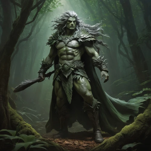 forest man,druid,patrol,forest king lion,heroic fantasy,dark elf,druid grove,tree man,druids,aaa,tarzan,fantasy warrior,orc,male elf,undead warlock,druid stone,greyskull,barbarian,the wanderer,warrior and orc,Conceptual Art,Fantasy,Fantasy 13