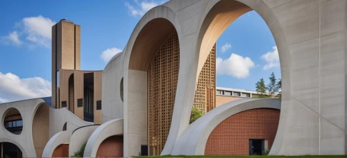 christ chapel,three centered arch,pointed arch,arches,futuristic architecture,reinforced concrete,brutalist architecture,concrete construction,modern architecture,kirrarchitecture,exposed concrete,kansai university,semi circle arch,archidaily,facade panels,biotechnology research institute,arched,santiago calatrava,contemporary,calatrava,Photography,General,Realistic