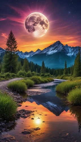 moonrise,moon and star background,moonlit night,beautiful landscape,landscape background,fantasy landscape,nature landscape,valley of the moon,moonscape,moon at night,full moon,mount rainier,fantasy picture,lunar landscape,hanging moon,moonlit,mountain landscape,landscapes beautiful,mountain sunrise,landscape nature,Photography,General,Realistic